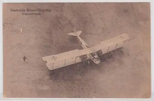 98492 Ak Deutsches Riesen- Flugzeug im 1. Weltkrieg um 1915