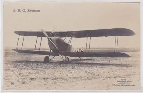 98495 Ak A.E.G. Zweisitzer Flugzeug 1. Weltkrieg um 1915