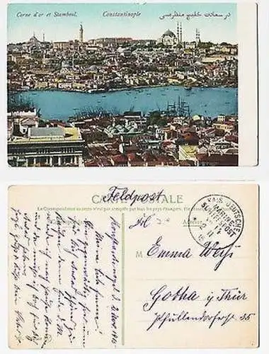 66291 Ak mit Feldpoststempel Türkei MSP Nr.14 SMS General 1915