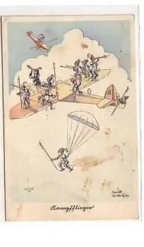 38091 Flieger Humor Ak "Kampfflieger" 1941