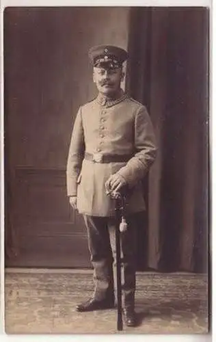 59472 Foto Ak Soldaten in Uniform Kragenspiegel W 26 um 1915