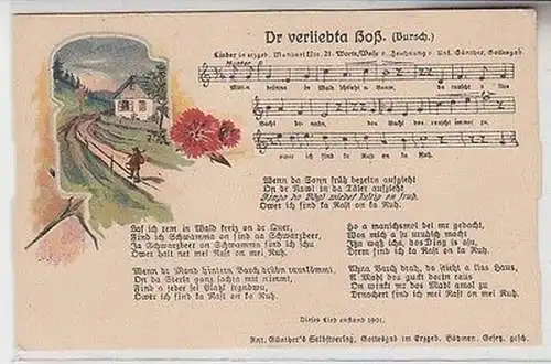 67157 Anton Günther Lied Ak "Dr verliebta Boß (Bursch)" um 1920