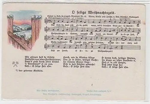 67158 Anton Günther Lied Ak "O selige Weihnachtszeit" um 1920