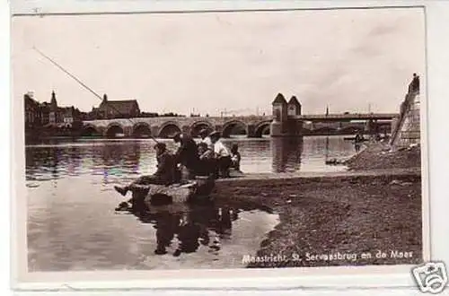 30409 Ak Maastricht St. Servaasbrug en de Maas um 1940