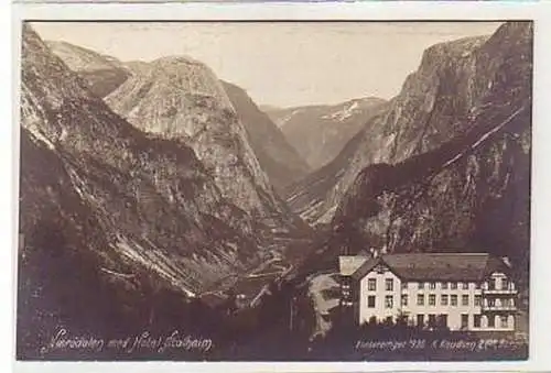 36092 Ak Naerödalen med Hotel Stalheim um 1906