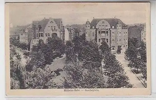 63555 Ak Mülheim Ruhr Goetheplatz 1914