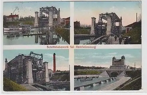 62551 Mehrbild Ak Schiffshebewerk Henrichenburg 1924