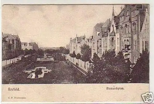 31830 Ak Krefeld Bismarckplatz um 1900