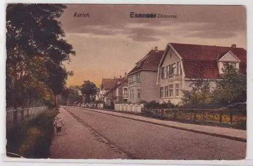 72387 Ak Aurich Esener Chaussee um 1920