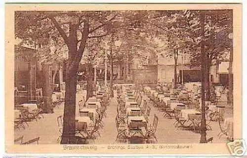 03632 Ak Braunschweig Brünings Saalbau Restaurant 1914