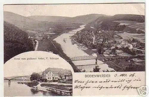 09953 Ak Bodenwerder Hotel zum goldenen Anker 1906