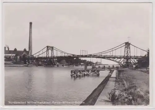 29867 Ak Nordseebad Wilhelmshaven Kaiser Wilhelm Brücke um 1940