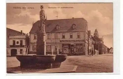 15078 Ak Regis Marktplatz mit Halbfaßbrunnen 1919