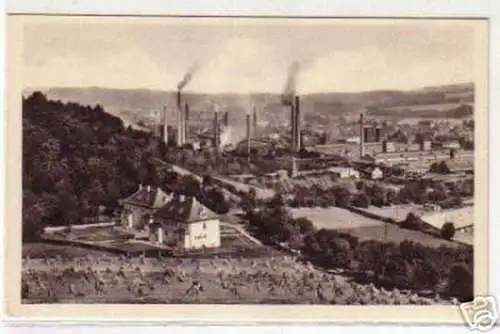 07403 Ak Freital und das Gußstahlwerk um 1930