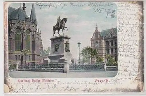 55655 Ak Gera Reuss Denkmal Kaiser Wilhelm I. 1905