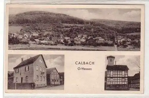 59776 Mehrbild Ak Calbach O. Hessen Gasthaus und Handlung um 1960