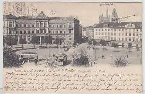 51845 Ak Kassel Königsplatz und Post 1903