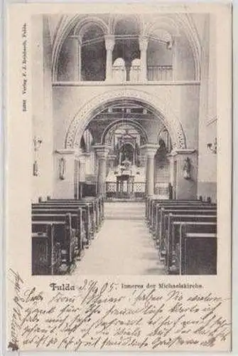 20096 Ak Fulda Inneres der Michaelskirche 1905