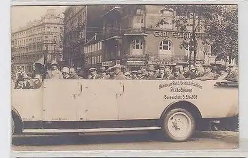 15817 Foto Ak Gruß aus Hamburg größtes Autorundfahrtunternehmen Jasper um 1930