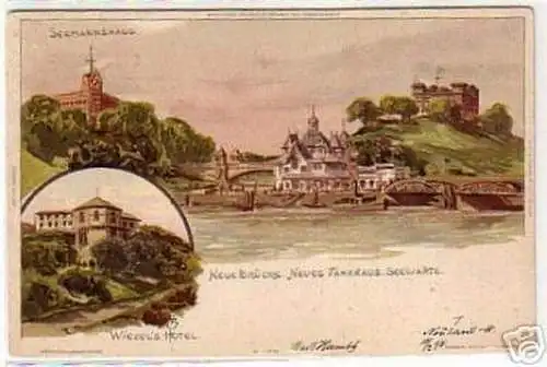 06466 Ak Hamburg Lithographie der Seewarte um 1900