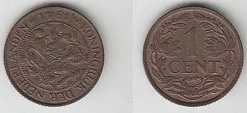 1 Cent Kupfer Münze Niederlande 1941