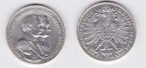 3 Mark Silbermünze Sachsen-Weimar-Eisenach 1915 100 Jahrfeier (131195)