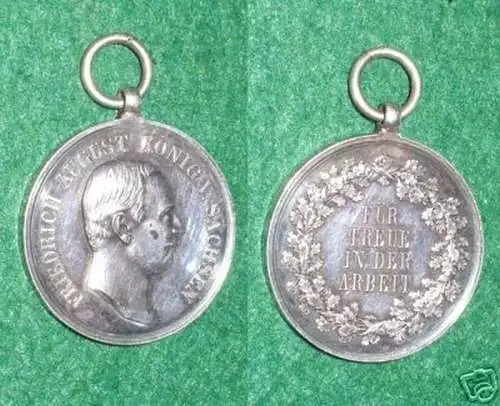 Silber Medaille Friedrich August König von Sachsen