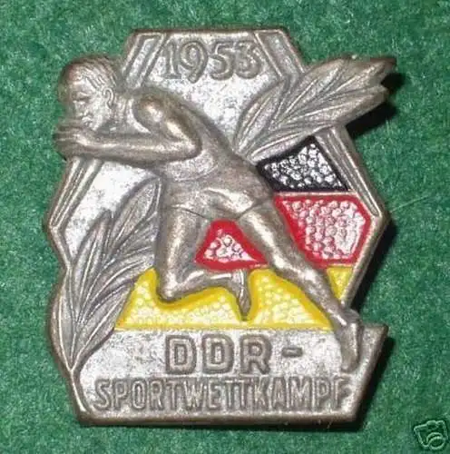 seltenes DDR Abzeichen Sportwettkampf 1953