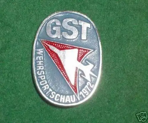 seltenes DDR Abzeichen GST Wehrsportschau 1972