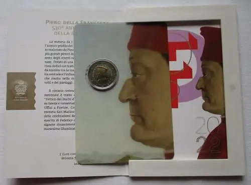 San Marino 2 Euro 2022 Piero Della Francesco Blister/Folder Stgl. (118895)