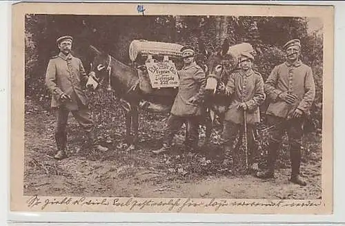 39589 Feldpost Ak Militär Eseltransport 1916