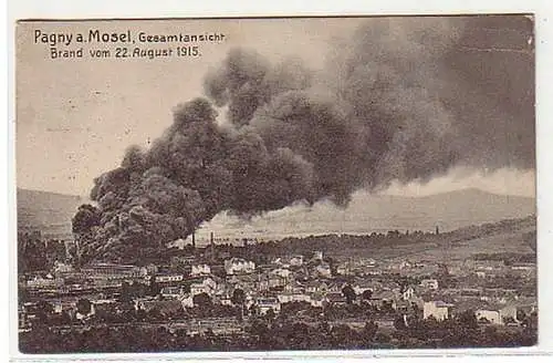 12300 Feldpost Ak Pagny an der Mosel Gesamtansicht 1915