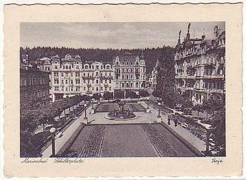 11915 Feldpost Ak Marienbad Schillerplatz 1943