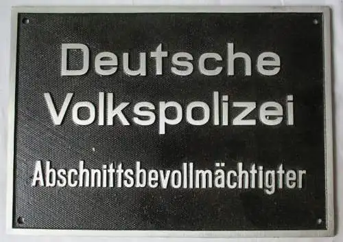 DDR Volkspolizei Polizei Schild Abschnittsbevollmächtigter Original VP (113661)