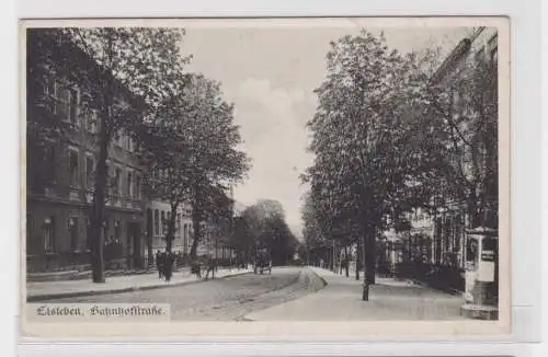 908521 Ak Eisleben - Blick in die Bahnhofstraße um 1915