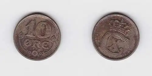 10 Öre Silber Münze Dänemark 1922 (131830)