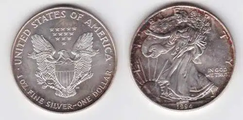 1 Dollar Silber Münze Silver Eagle USA 1994 1 Unze Feinsilber  (141656)