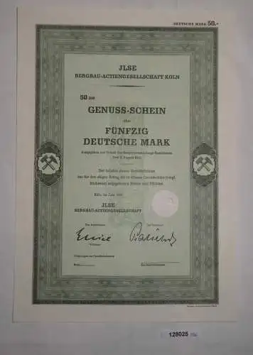 50 Mark Genussschein Ilse Bergbau AG Köln 2. August 1923 (128025)