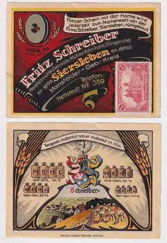 Banknote Notgeld Fritz Schreiber Siersleben Handelsmühle o.D. (1921/22) (133111)