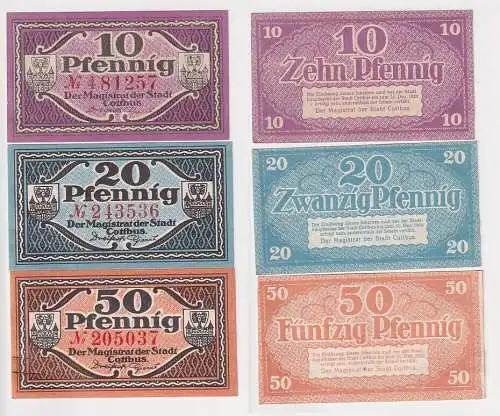 10,20,50  Banknoten Notgeld Magistrat der Stadt Cottbus o.D.-31.12.1918 (104369)