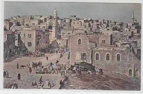 58207 Ak Bethlehem im Westjordanland der Marktplatz um 1910