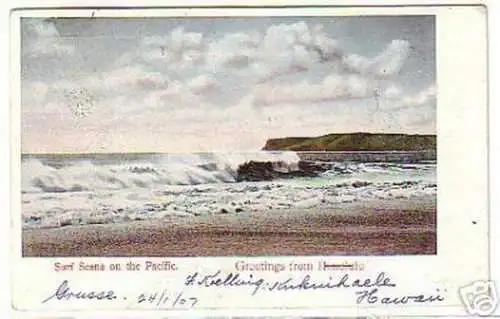 12775 Ak Greetings from Honolulu USA Pacific 1907