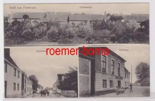 86180 Mehrbild Ak Gruß aus Frankroda Gasthaus und Dorfstraße um 1920