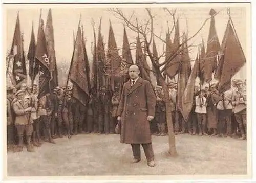 00692 Ak Ernst Thälmann spricht in Leuna Kröllwitz 1927