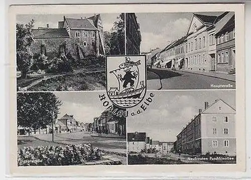 55965 Mehrbild Ak Roßlau an der Elbe Burg, Hauptstraße, Neubauten Puschkinallee