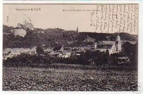 17373 Ak Mansfeld Blick auf das Schloß 1913