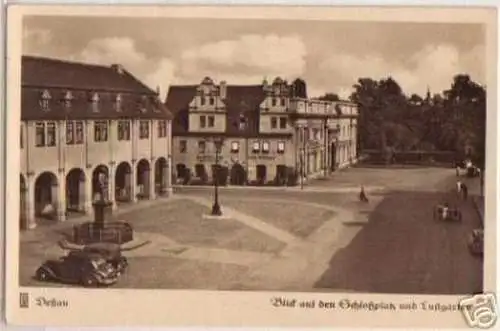 10992 Ak Dessau Schloßplatz & Lustgarten um 1940