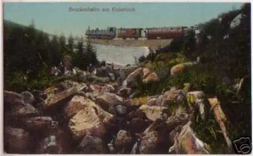 13288 Ak Brockenbahn am Eckerloch im Harz um 1920