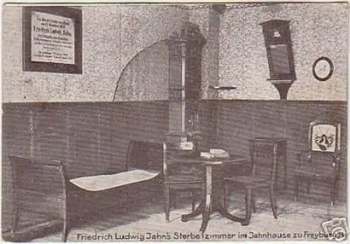 15887 Ak Freyburg Jahnhaus Jahn´s Sterbezimmer 1933