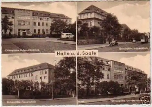 03670 Mehrbild Ak Halle an der Saale Kliniken 1961